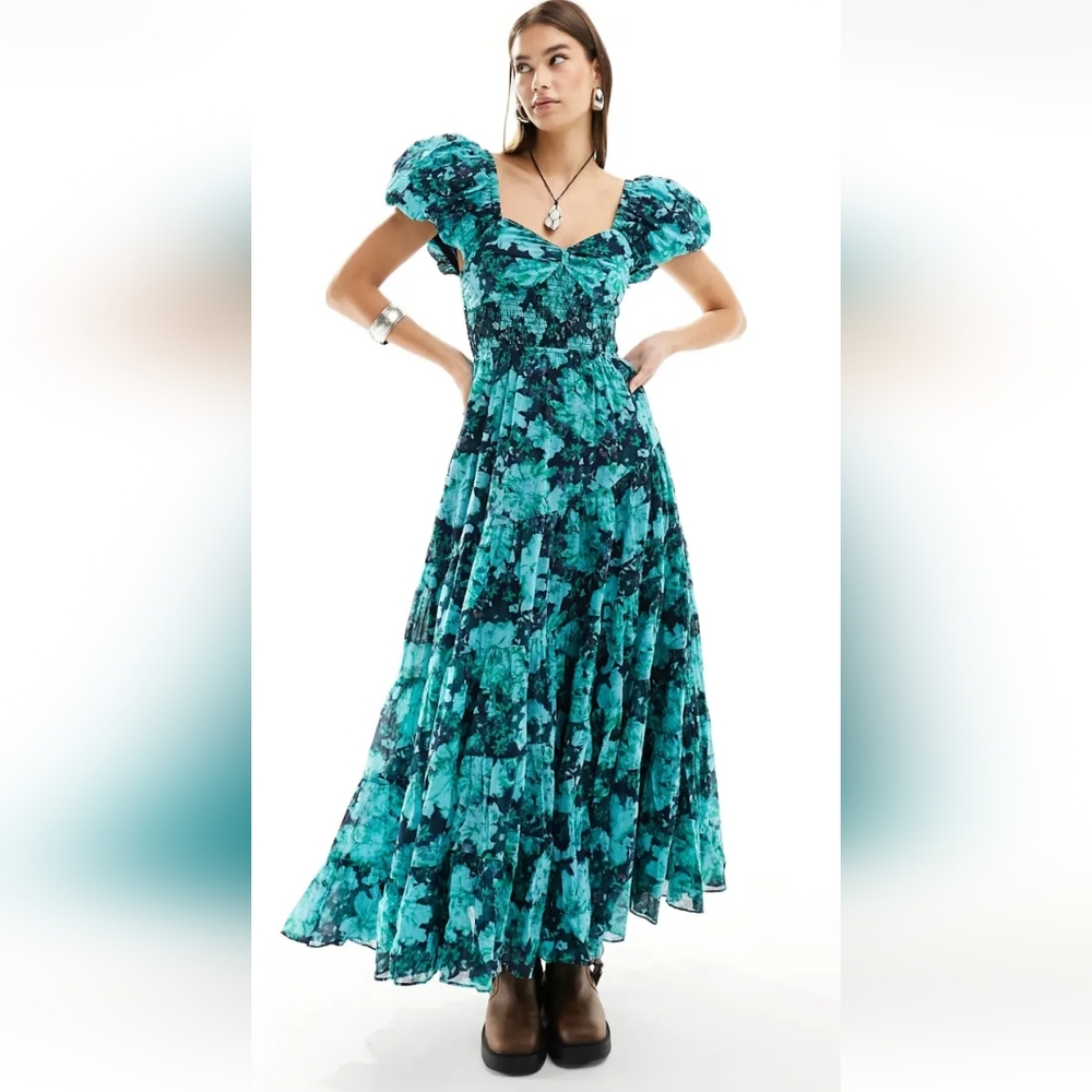 Free people floral maxi dress